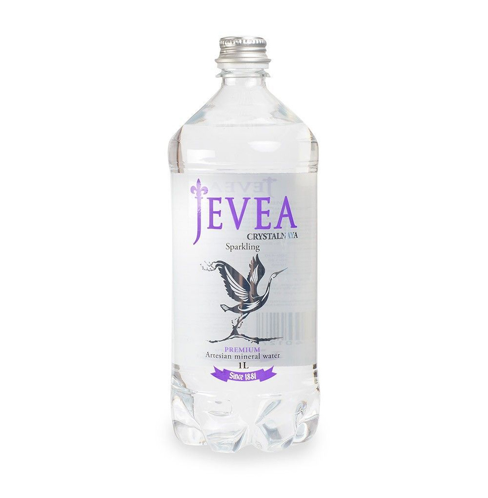 Вода минеральная Jevea природная питьевая столовая газированная 1 л пластиковая бутылка Россия - 9 шт. #1