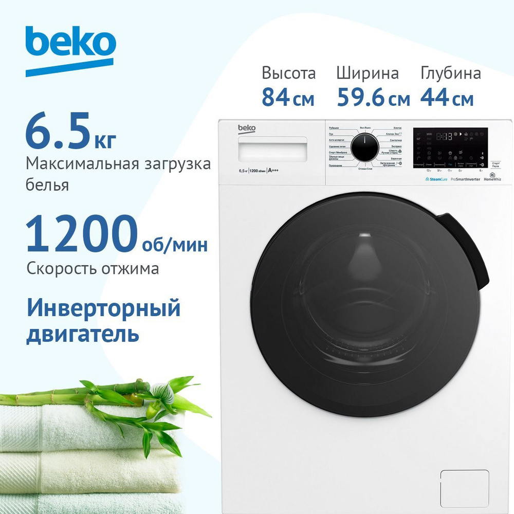 Beko Стиральная машина WSPE6H616W, белый