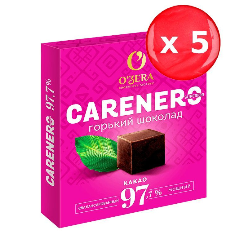 Шоколад O'Zera горький Carenero Superior 97.7% 90 г, набор из 5 шт. #1