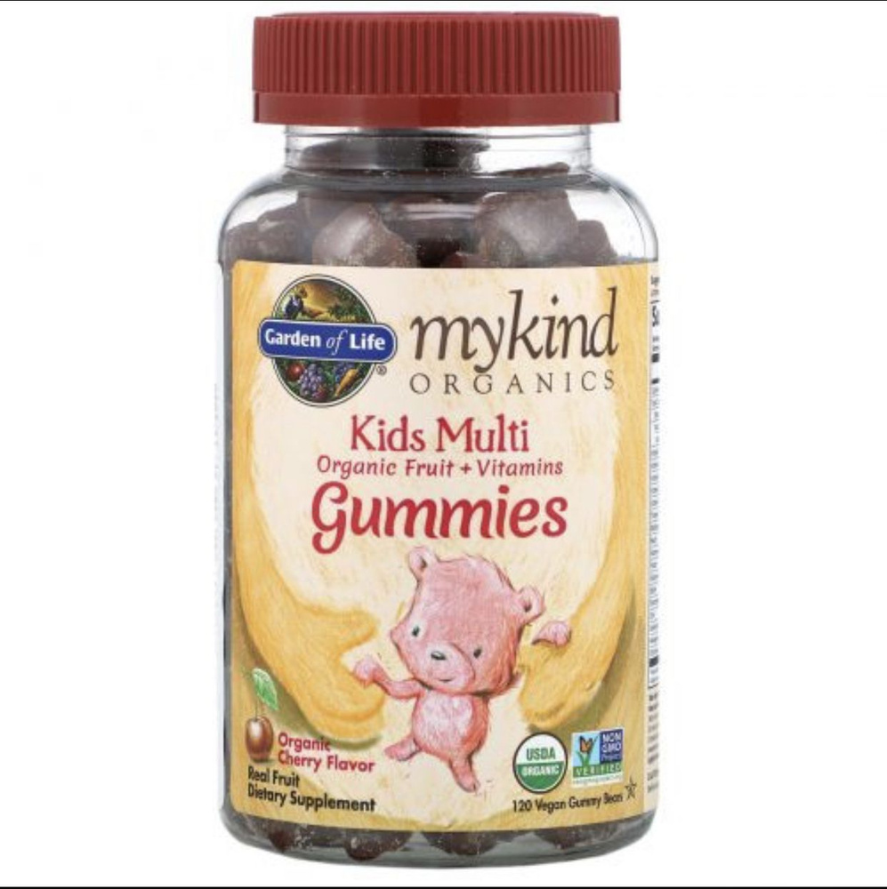 Garden of Life, MyKind, Мультивитамины для детей, вкус вишня, 120 мишек ...