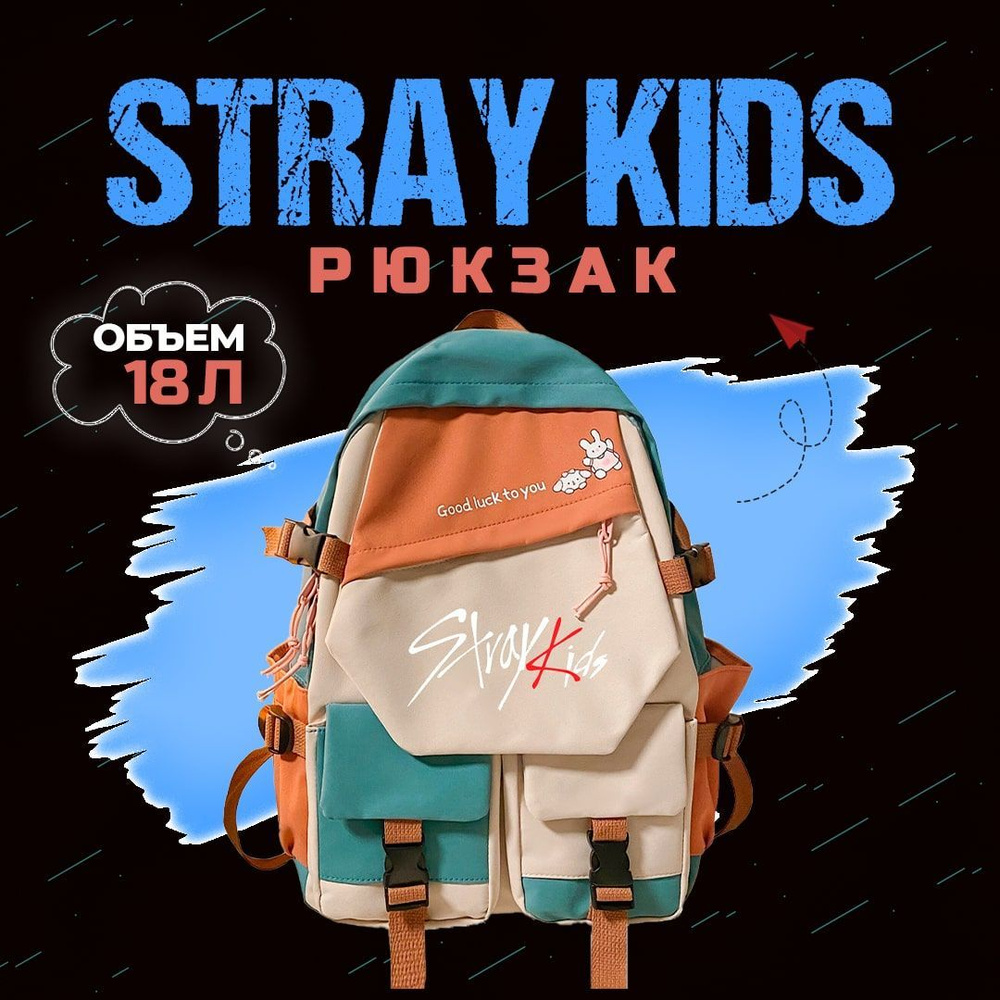 Рюкзак школьный Stray Kids универсальный, 42х31х14см #1