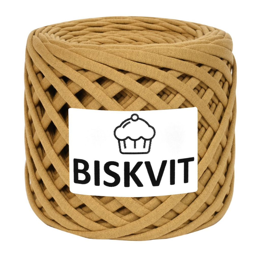 Трикотажная пряжа Biskvit (Бисквит) цвет Мед, 330гр. 100м. (100% хлопок), 1 моток.  #1