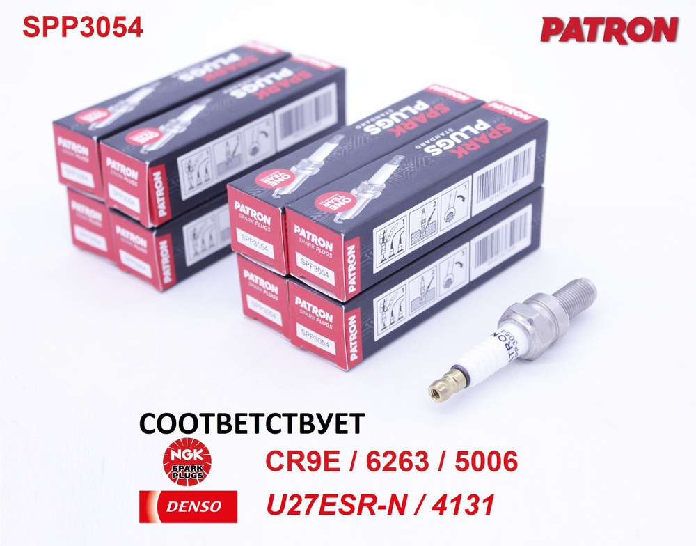 Комплект свечей зажигания PATRON SPP3054_8 - купить по выгодным ценам в ...