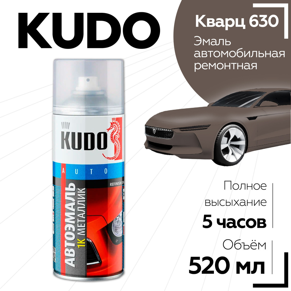 Эмаль автомобильная ремонтная металлизированная KUDO 