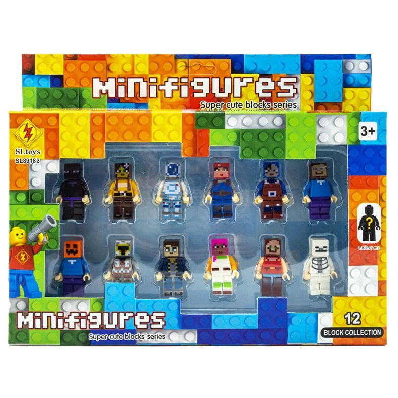 Минифигурки человечков Майнкрафт, набор фигурок 12 штук Minifigures SL89182  #1