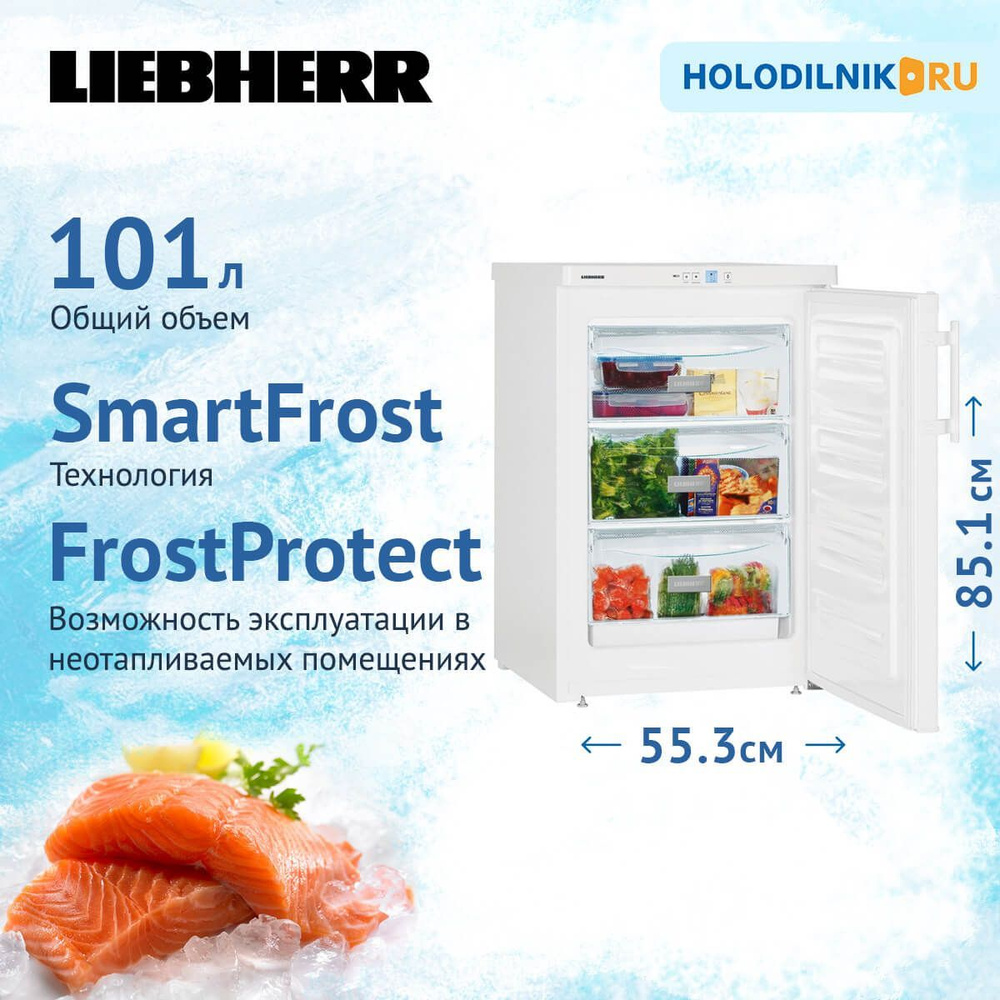 Морозильная камера Liebherr G 1223-21 FrostProtect по низкой цене: отзывы,  фото, характеристики в интернет-магазине Ozon (206545941)