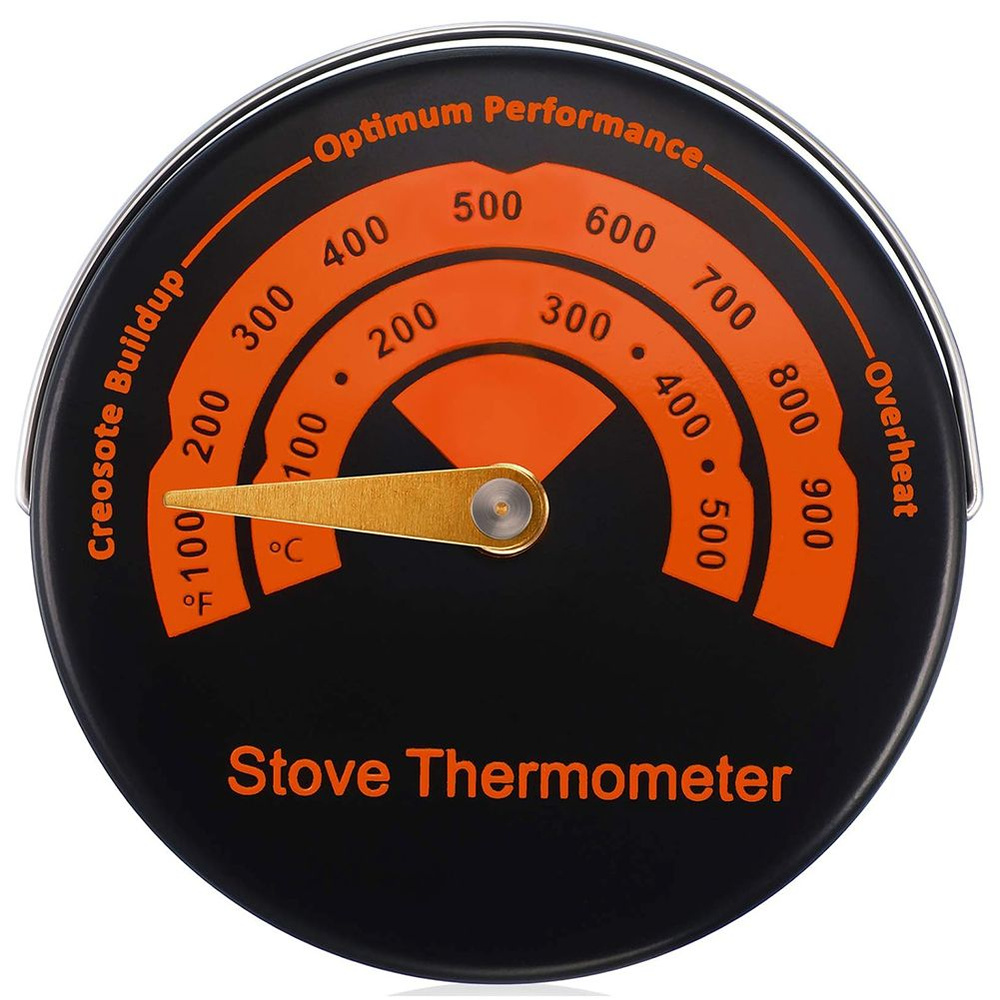 1 шт Вентилятор для дровяной печи с 6-Оранжевый термометр  #1