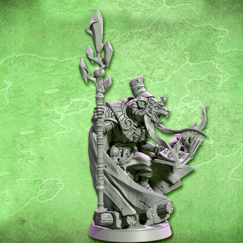 Крыса шаман, колдун, Plague Priest (Scaven, Rat, Мышь) миниатюра ...