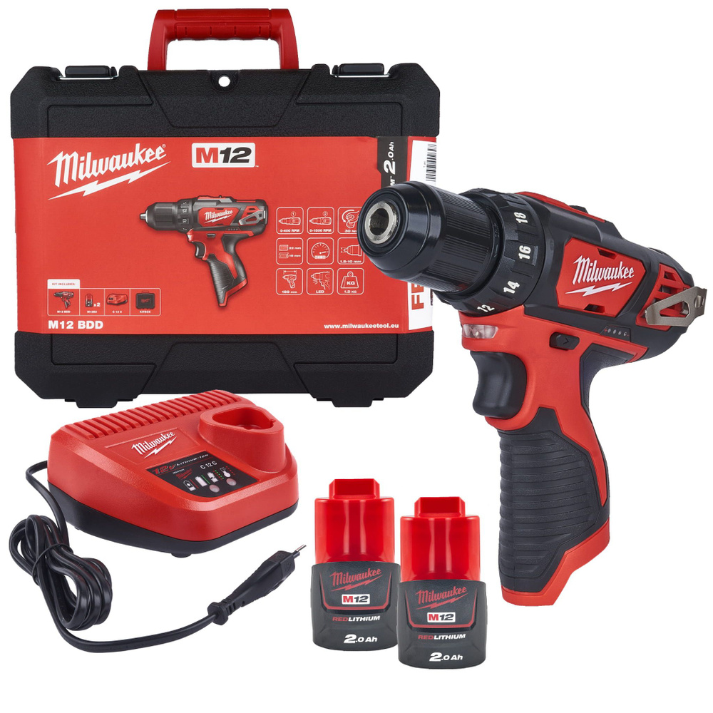 Дрель-шуруповерт Milwaukee M12 BDD-202C - купить по низкой цене в ...