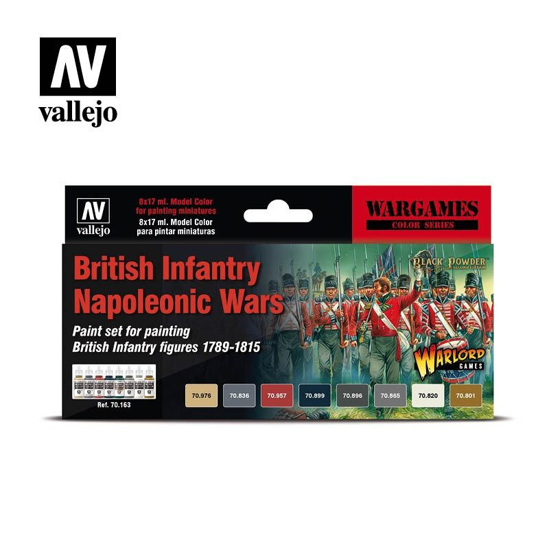 Набор красок Vallejo Wargames Color Series - British Infantry Napoleonic Wars 70163 (8 красок по 17 мл) #1