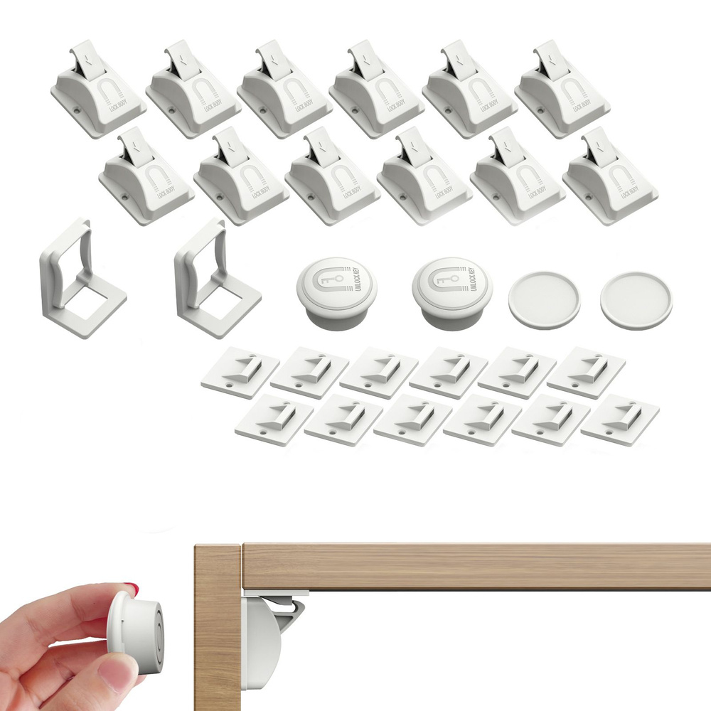 Детский невидимый замок безопасности, магнитный замок на двери комода ...