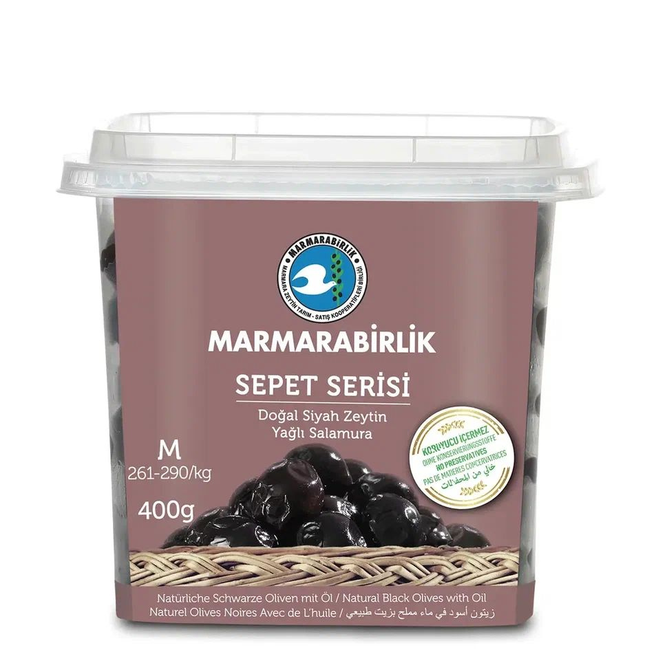 Турецкие маслины Marmarabirlik sepet serisi вяленые, калибровка M, 400 гр.  #1