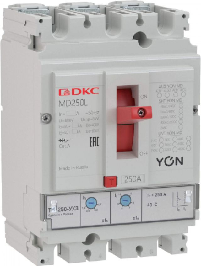 Купить Автоматический выключатель DKC / ДКС YON, 3P 100A Ir 0.7 1xIn ...