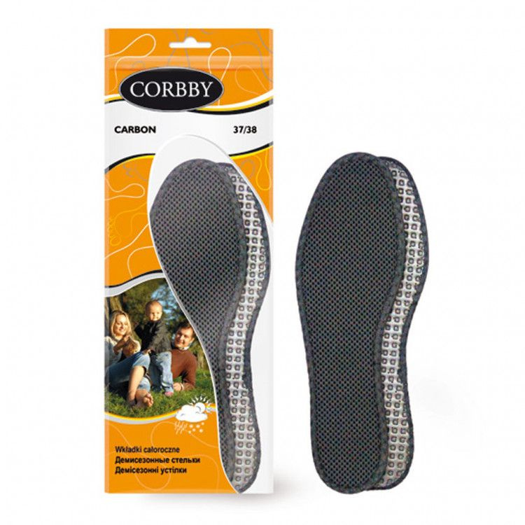 Стельки CORBBY повседневные Carbon, 45-46 #1