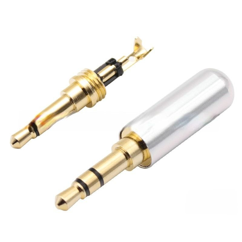 Аудио штекер, коннектор разъем Mini Jack 3.5мм, 3pin (Серебряный ...