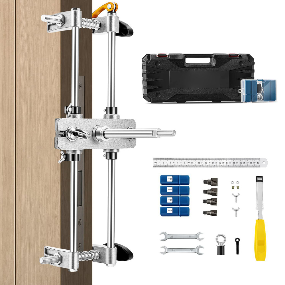 Шаблон для врезки замков. 4 фрез в комплекте. На линейных подшипниках ...