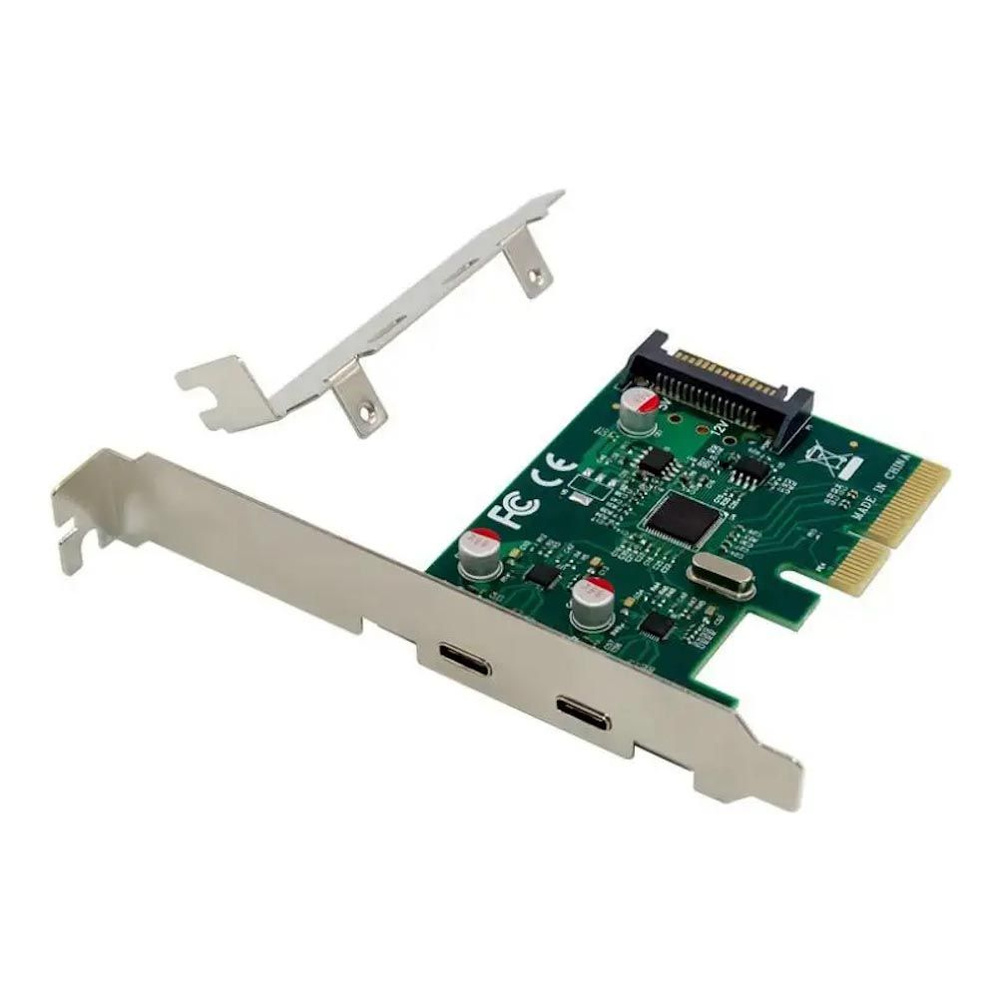 Контроллер PCIe x4 v3.0 (Asmedia ASM3142) USB 3.2 Gen2x1, 2 x Type-C (ORIENT AM-U3142PE-2C) #1
