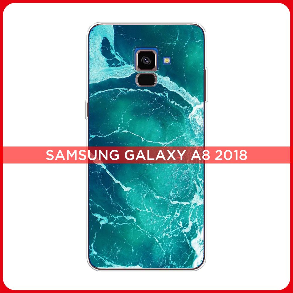 Силиконовый чехол на Samsung Galaxy A8 2018 / Самсунг A8 (2018) Изумрудный  океан - купить с доставкой по выгодным ценам в интернет-магазине OZON  (181234863)