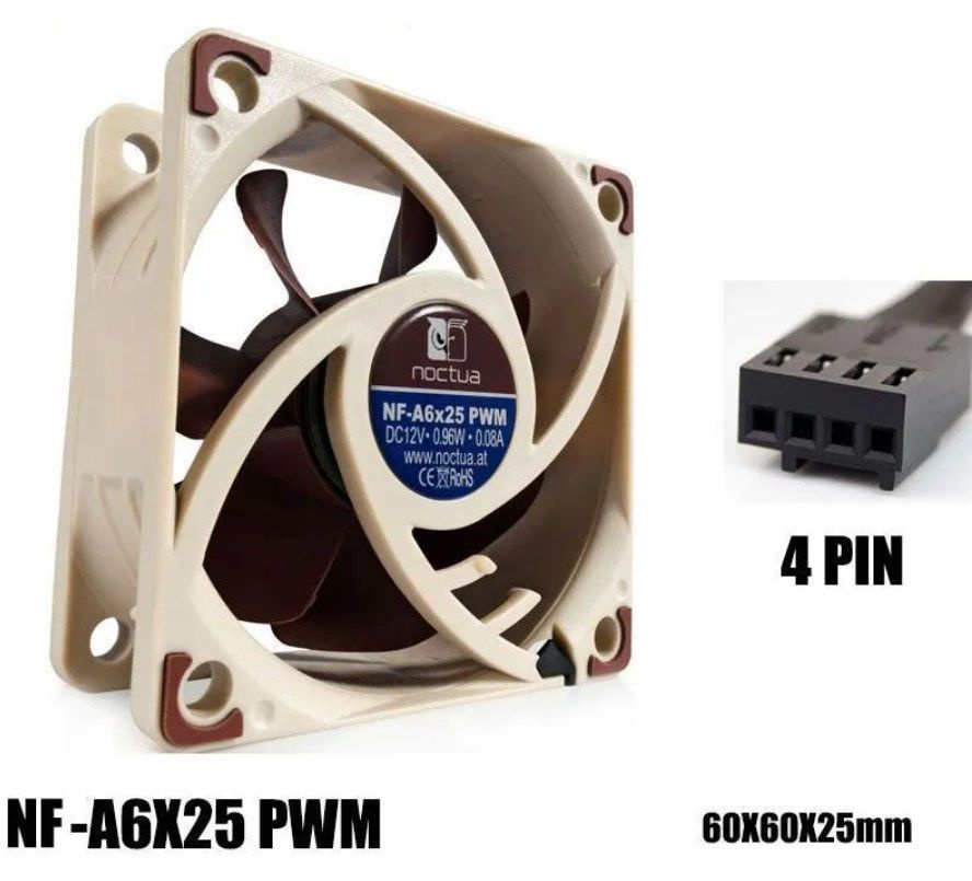 Корпусный вентилятор Noctua NF-A6X25 PWM - купить кулер по выгодной ...