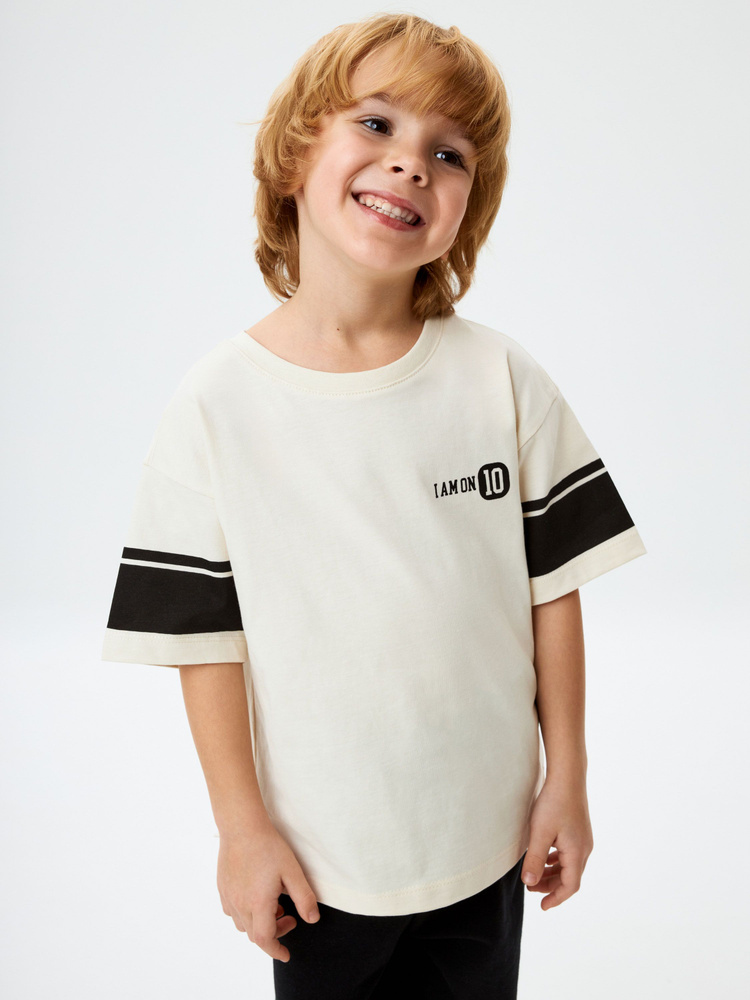 Футболка Sela, размер 110, цвет слоновая кость, 100% хлопок - купить по ...