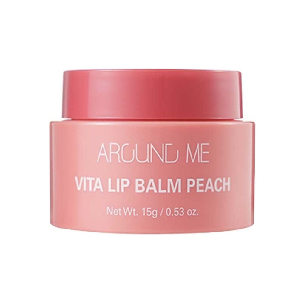 Бальзам для губ с экстрактом персика Welcos Around Me Vita Lip Balm Peach  #1