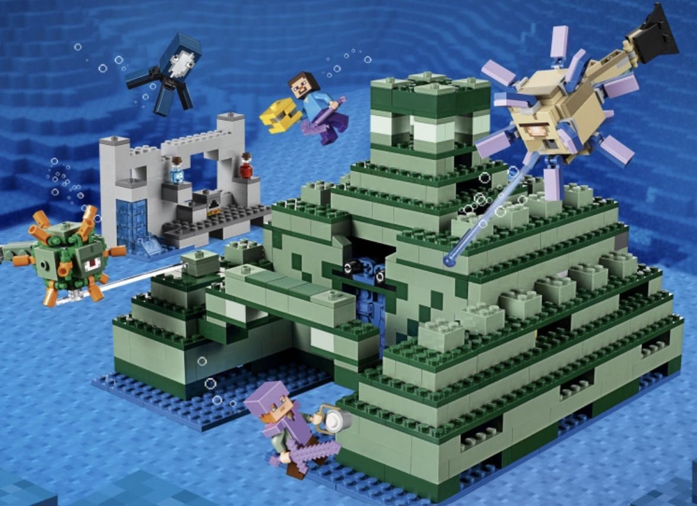 Конструктор MY WORLD 1099 " Подводная крепость " 1122 детали (Майнкрафт/Совместимый с Лего)  #1