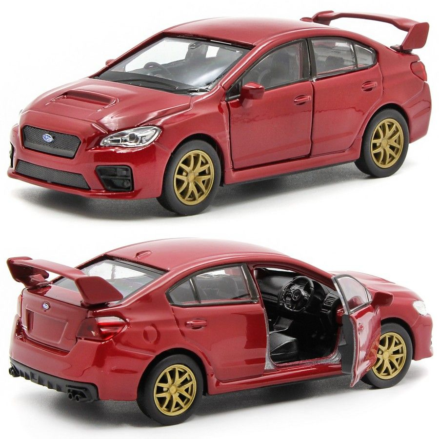 Машинка металлическая Welly 1:39 Subaru WRX STI (Субару) инерционная, двери  открываются / Красный - купить с доставкой по выгодным ценам в  интернет-магазине OZON (980789901)