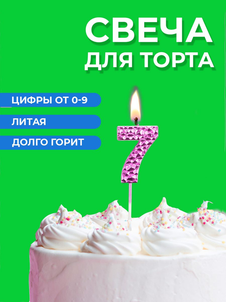 Свеча для торта цифра 7 #1