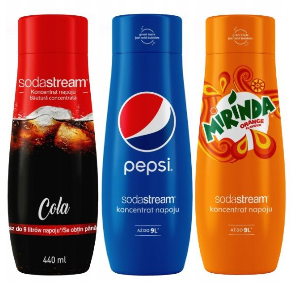Сироп-концентрат SodaStream Pepsi+Cola+Mirinda 440 мл 3 шт - купить с ...