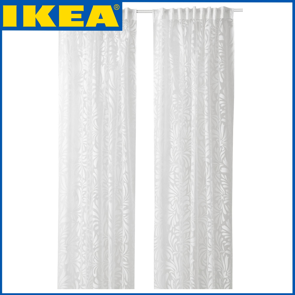 Тюль IKEA икеа/ikea/подарок/рождество/новый год/день рождения/распродажа /тюль/кухню/короткая/арка/ленте/длинная/люверсах/рисунком/белая/цветная/короткие/см/м/готовая/высота/сетка/плотная/ комплект/дома/квартиры/спальни/гостинной/a-305.441.75-SKÄREFLY ...