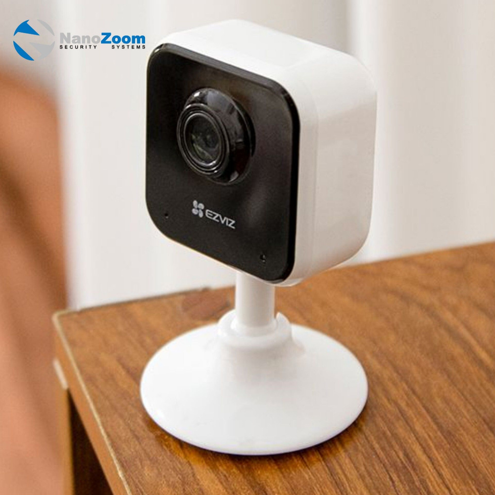 Ezviz H1c CS-H1c 2Мп 2,4 мм - камера видеонаблюдения WiFi для дома, умная  домашняя цифровая IP видеокамера с ИК подсветкой, 1920x1080 Full HD, H.264,  ...