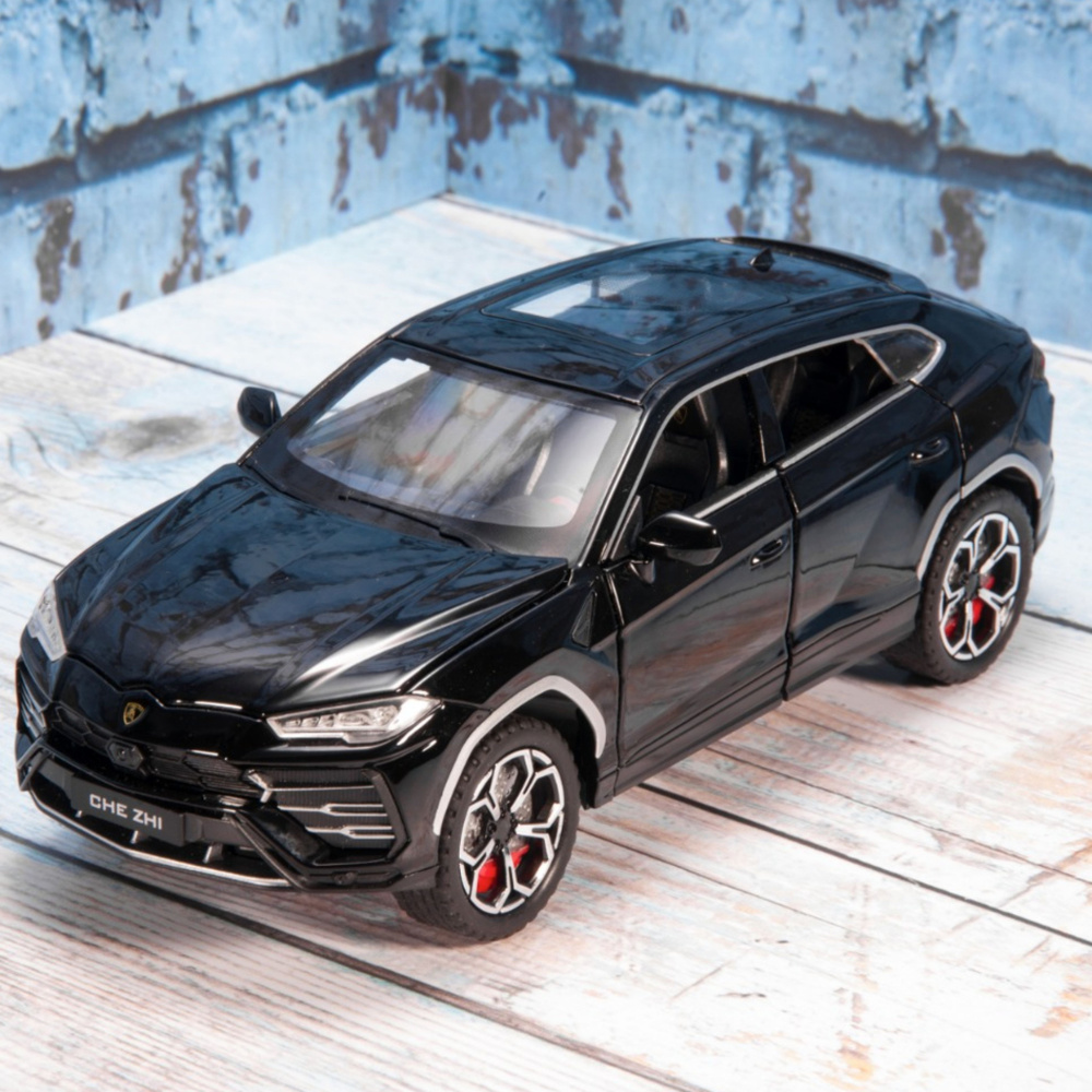 Машинка коллекционная металлическая Lamborghini URUS Ламборгини Урус  черный, масштаб 1:24, длина 21 см. - купить с доставкой по выгодным ценам в  интернет-магазине OZON (702356738)