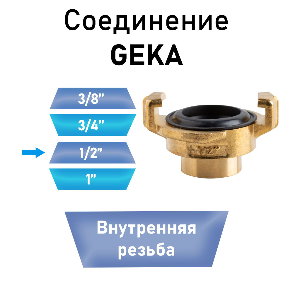 Соединение Гека (GEKA) 1/2" внутренняя резьба #1