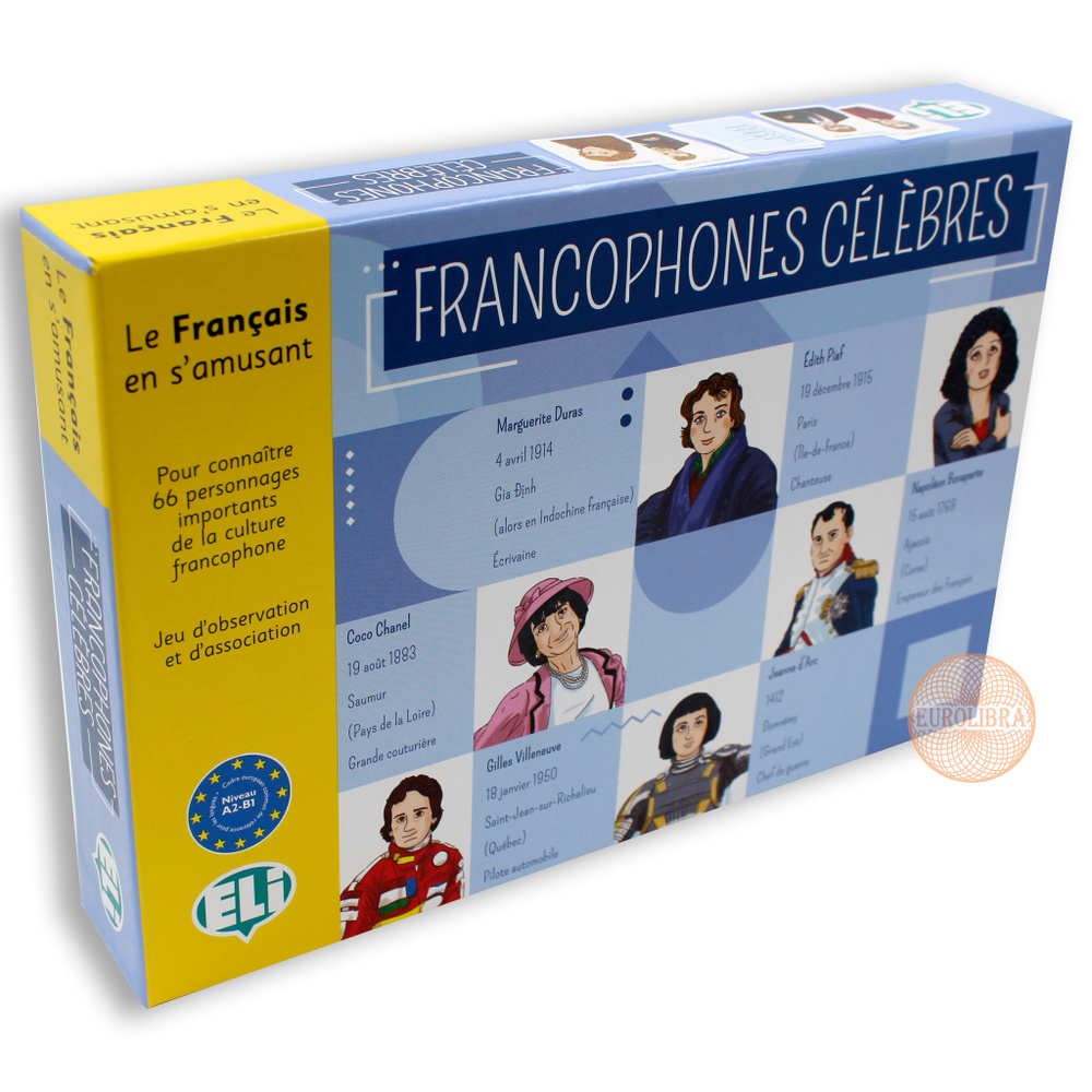 FRANCOPHONES CELEBRES (A2-B1) / Обучающая игра на французском языке  