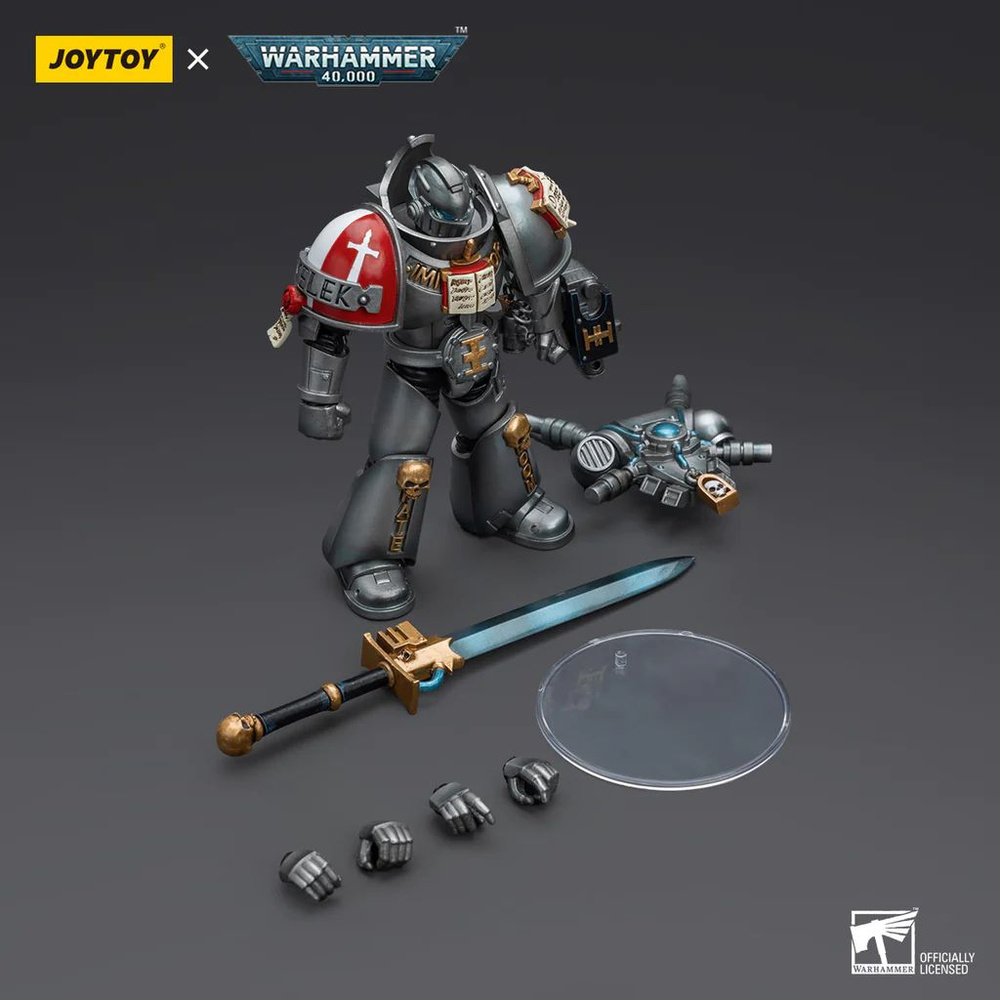 Подвижная фигурка JOYTOY Warhammer 40000 Grey Knights Interceptor Squad  Interceptor with Storm Bolter and Nemesis Force Sword