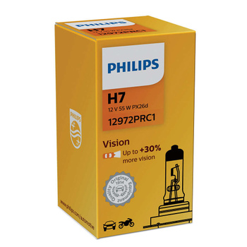 12V Autolampen H7 55W PX26d X-treme Vision 130 Doppelpack  Tuning-Autoglühlampen X treme, Philips