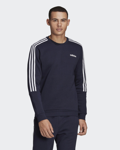 Adidas 3 stripes crew clearance sweatshirt men's