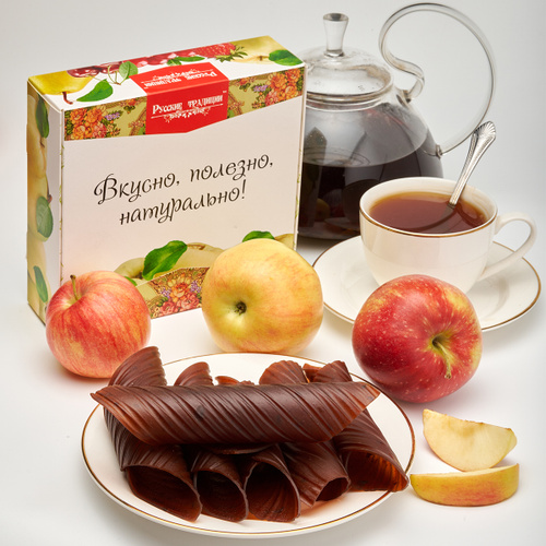 Смоква традиционная, ЯБЛОЧНАЯ (без сахара), 250г, подарочный набор ...