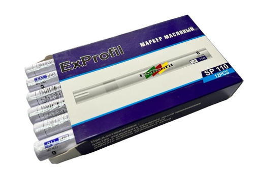 Маркер масляный по металлу, дереву, кирпичу, стеклу, пластику, резине ...