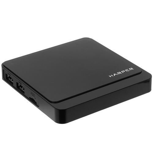 Медиаплеер Смарт-ТВ приставка HARPER ABX-230, черный, Android купить по ...