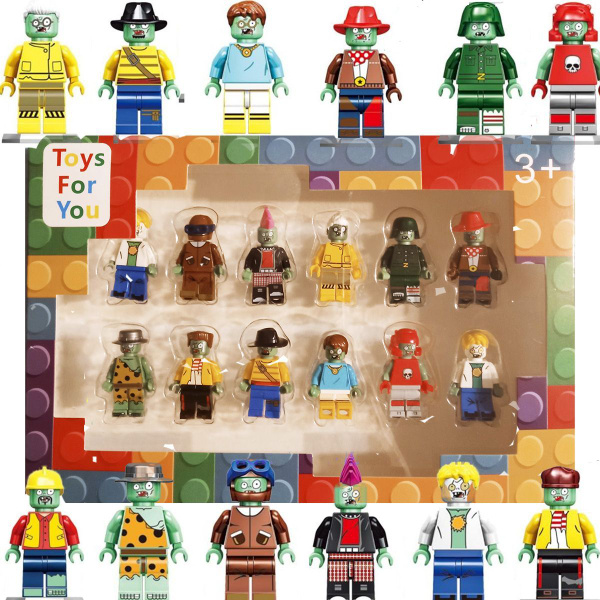 Набор 12 фигурок растения против зомби plants vs. zombies Эндермен