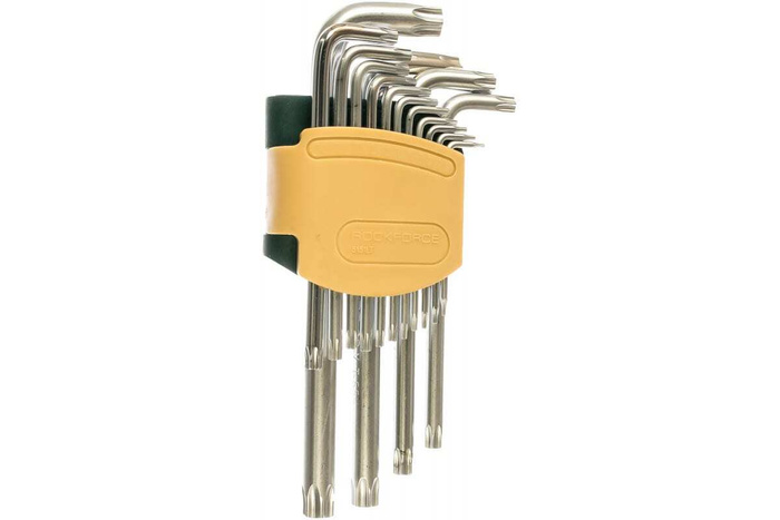 Набор ключей TORX Г-образных длинных с отверстием 15 предметов ...