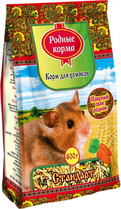 Корм для хомяков Родные Корма стандарт, 400 г - купить с доставкой по ...