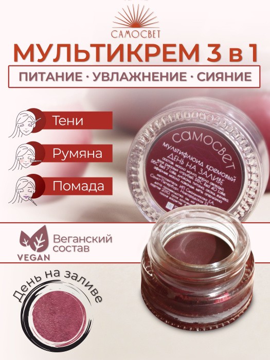 Румяна CLIMTCOSMETICS Оттеночный матовый тинт для губ, глаз и щек
