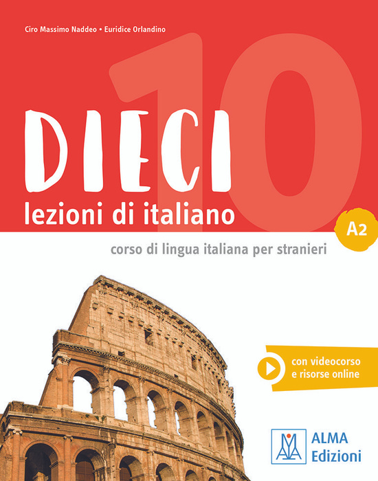 DIECI A2 Libro+audio/video online, учебник и рабочая тетрадь по ...