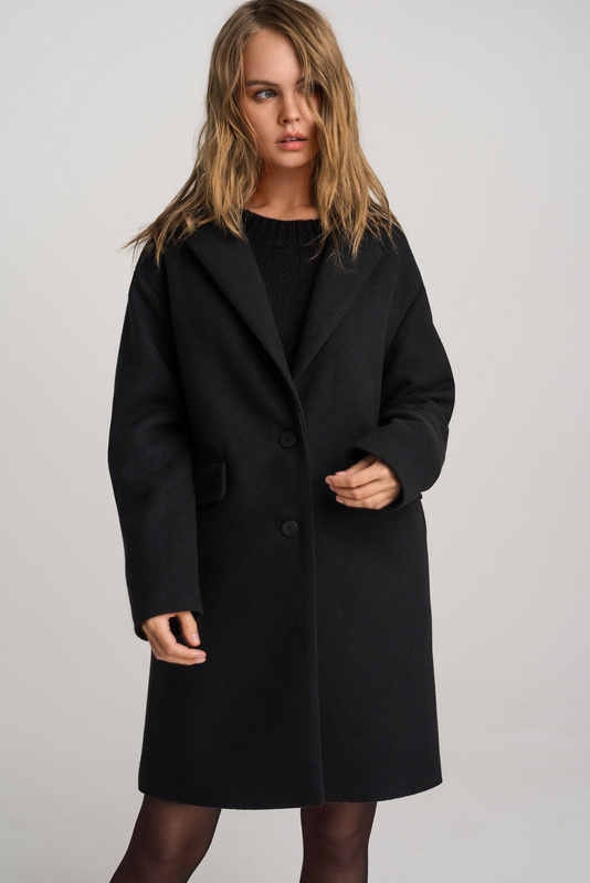 структурированное пальто прямого кроя