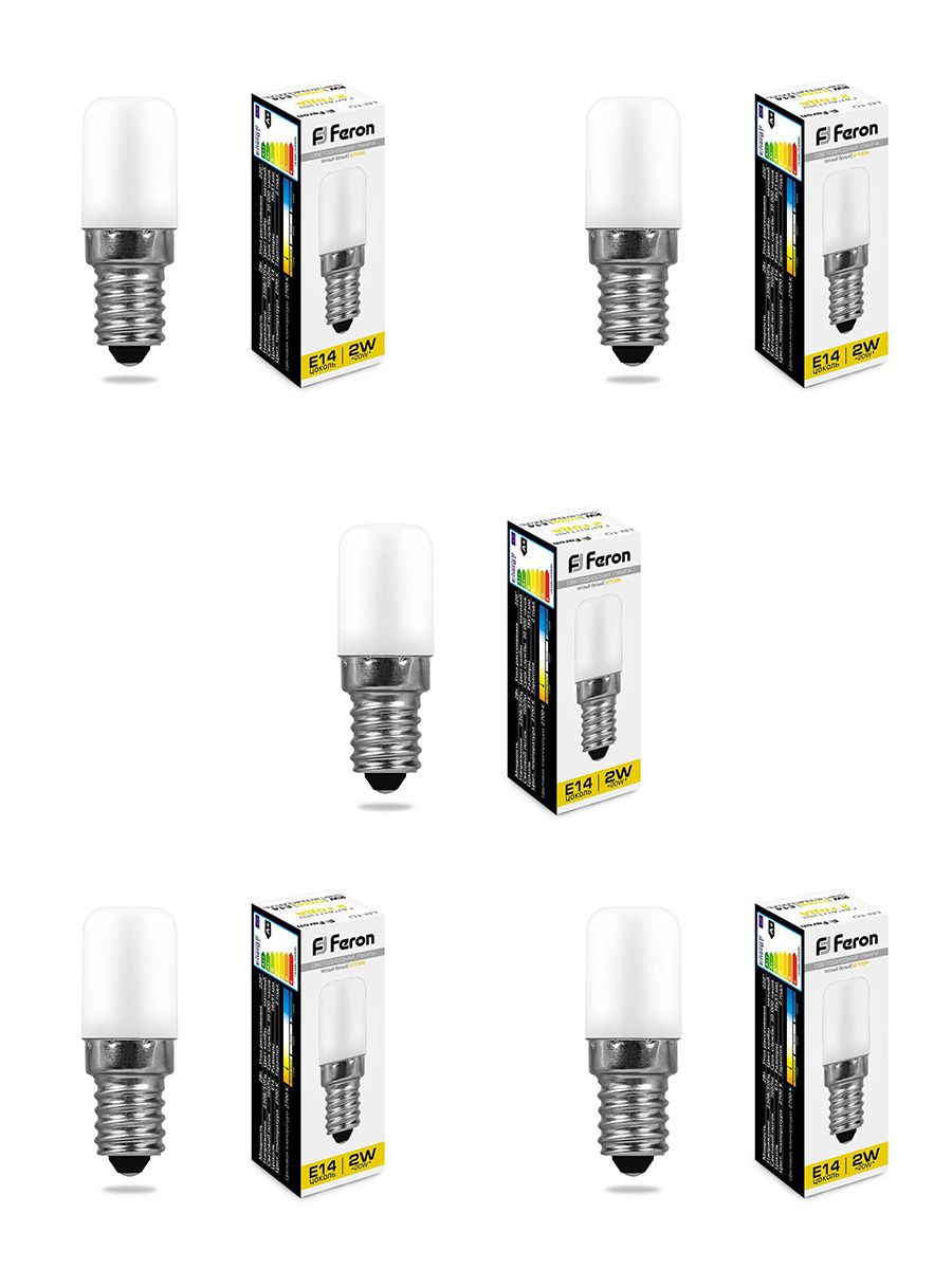 Лампа светодиодная Feron LB-10 E14 2W 2700K 25295 5 штук