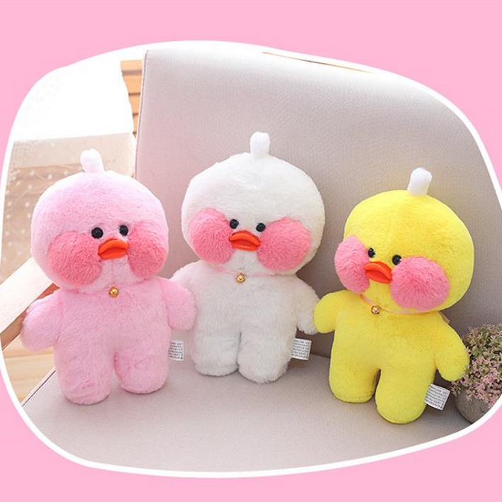 Мягкая игрушка уточка Лалафанфан белая, БЕЗ ОДЕЖДЫ / Lalafanfan ...