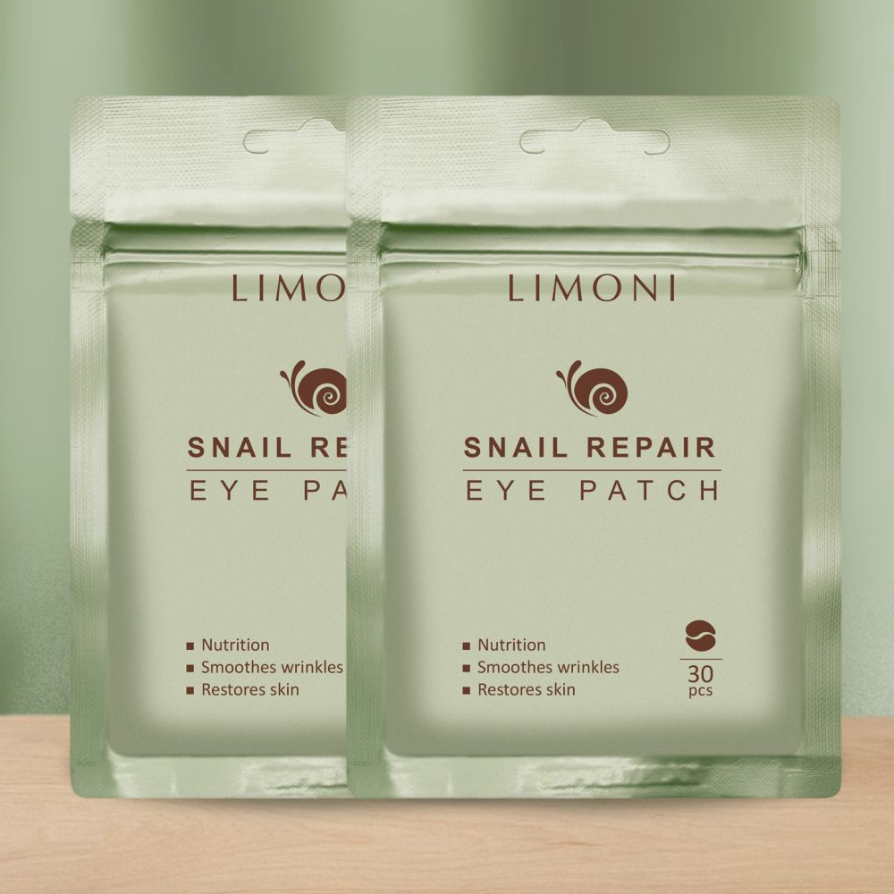 Восстанавливающие тканевые патчи Snail Repair с муцином улитки от Limoni бережно ухаживают за нежной кожей вокруг глаз увлажняя и тонизируя ее.  Патчи разработаны по специальной корейской технологии, с использованием большого количества натуральных компонентов. Формула патчей обогащена несколькими активными ингредиентами.  Пептид Аргилерин подобно "ботоксу" уменьшает выраженность морщин. Натуральные экстракты алоэ вера и центеллы азиатской мощное антиоксидантное действие, а арбутин превосходно помогает от отеков и темных кругов под глазами, защищая кожу от их дальнейшего появления. 