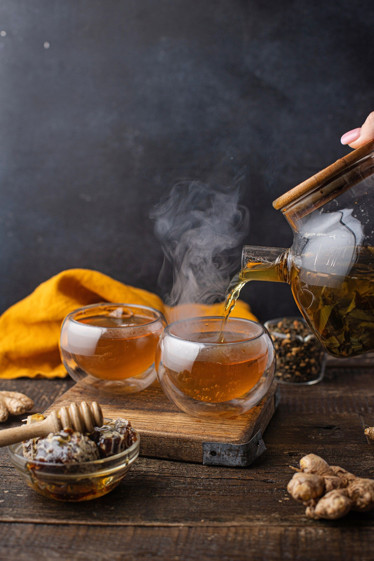 Чай Зеленый Листовой Имбирь с медом 200 г. Чай Китайский Зеленый ...